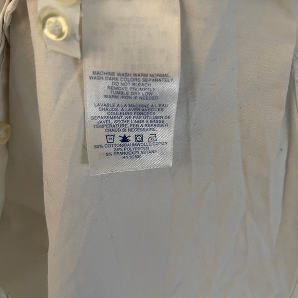 White Lands End Pleat Ruffle Front Button Up 10 - Picture 5 of 5